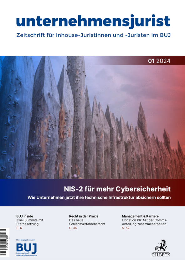 Titelbild unternehmensjurist 1:2024