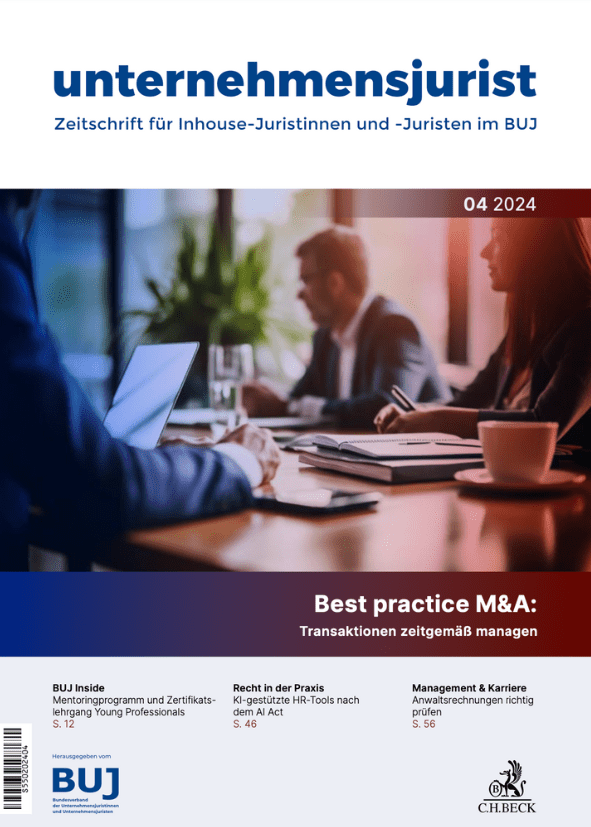 Unternehmensjurist Deckblatt 4:2024