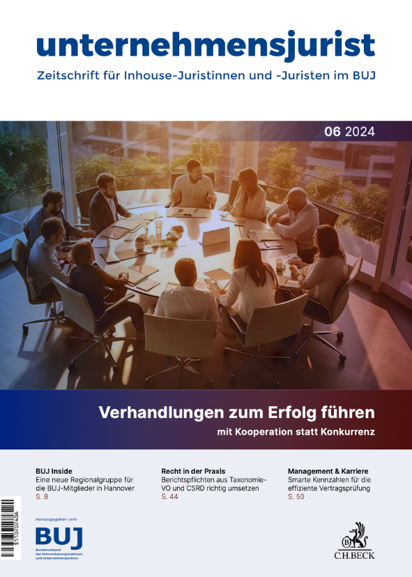 Deckblatt Unternehmensjurist Ausgabe 6:2024