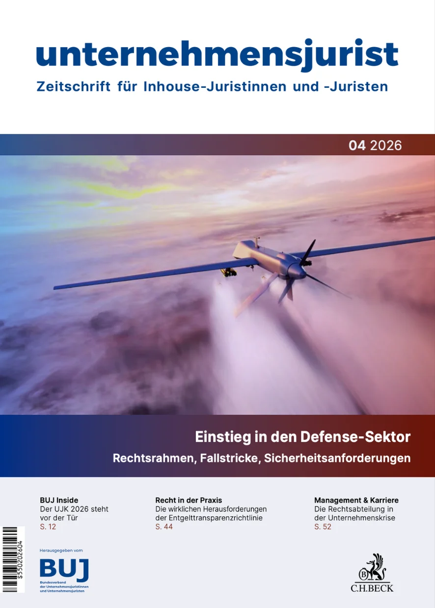Deckblatt unternehmensjurist Ausgabe 4:2026